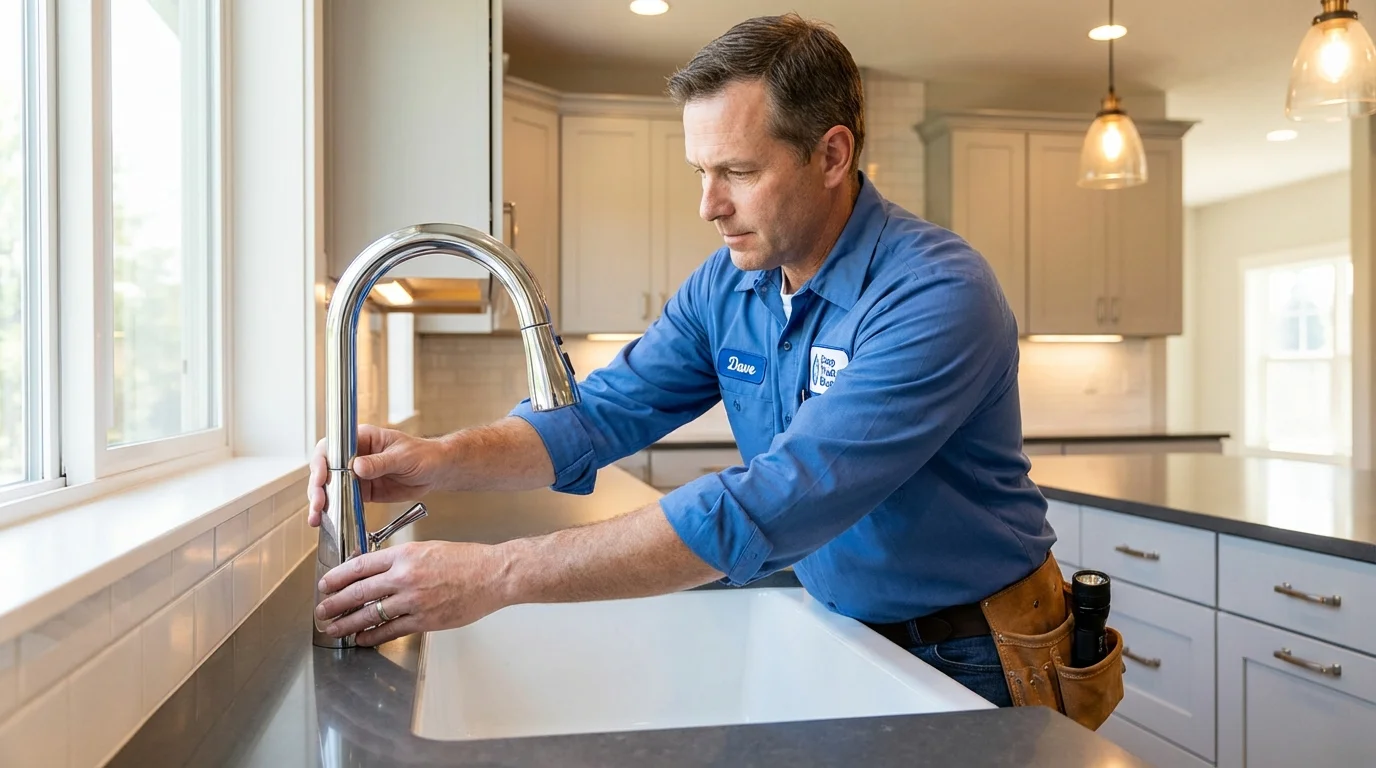 Kitchen faucet installation by Johns Plumbing LLC in Crockett